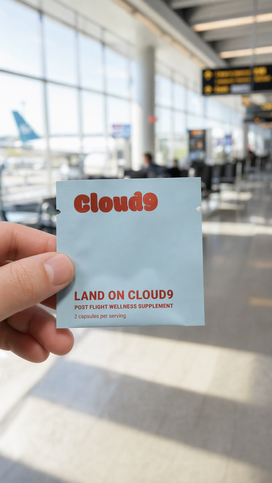 Inside an airplane cabin